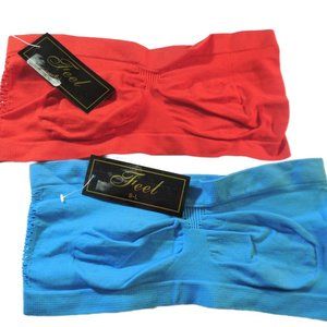 Bundle of 2 Bandeau Band Tube Bra Strapless NEW SMALL
